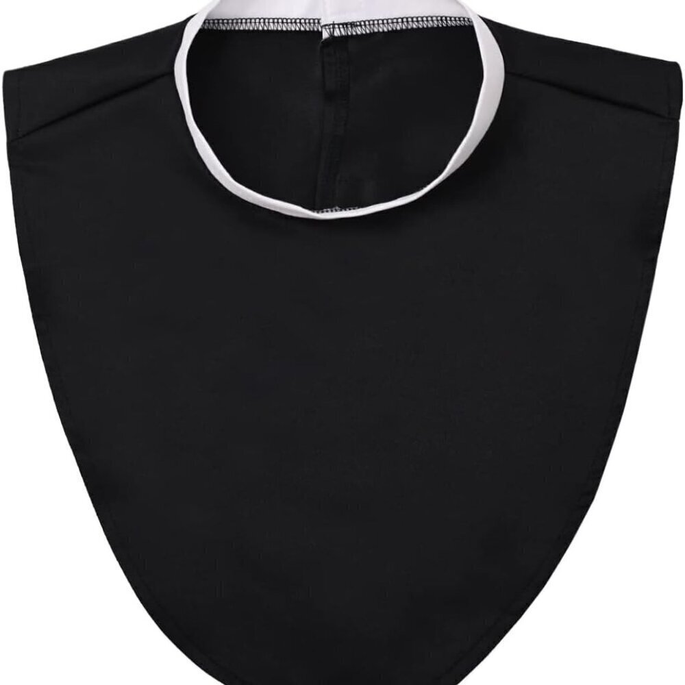 Clergy Shirt Neck Collar Unisex Black Priest Costume Accessory for Pastor